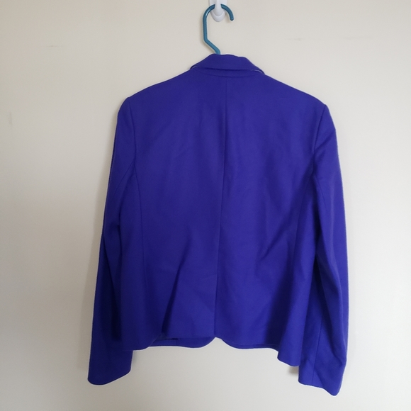 Gap Wool Blend Bright Purple Academy Blazer Size 8 - Picture 3 of 12